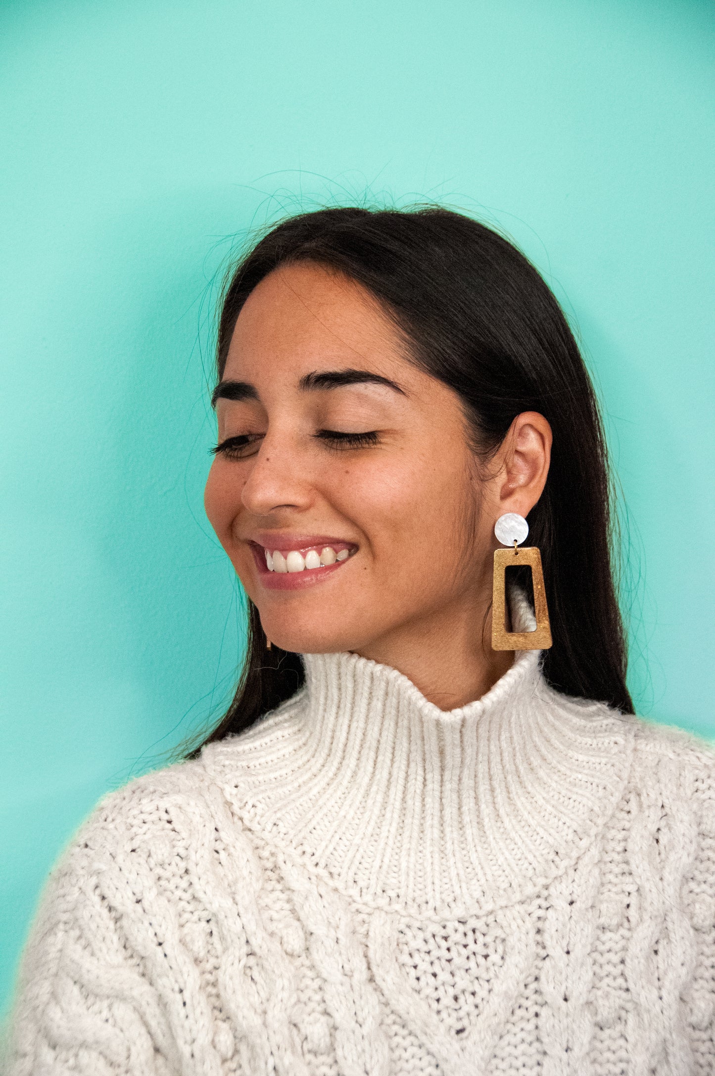 Boucles d'oreilles forme rectangulaire