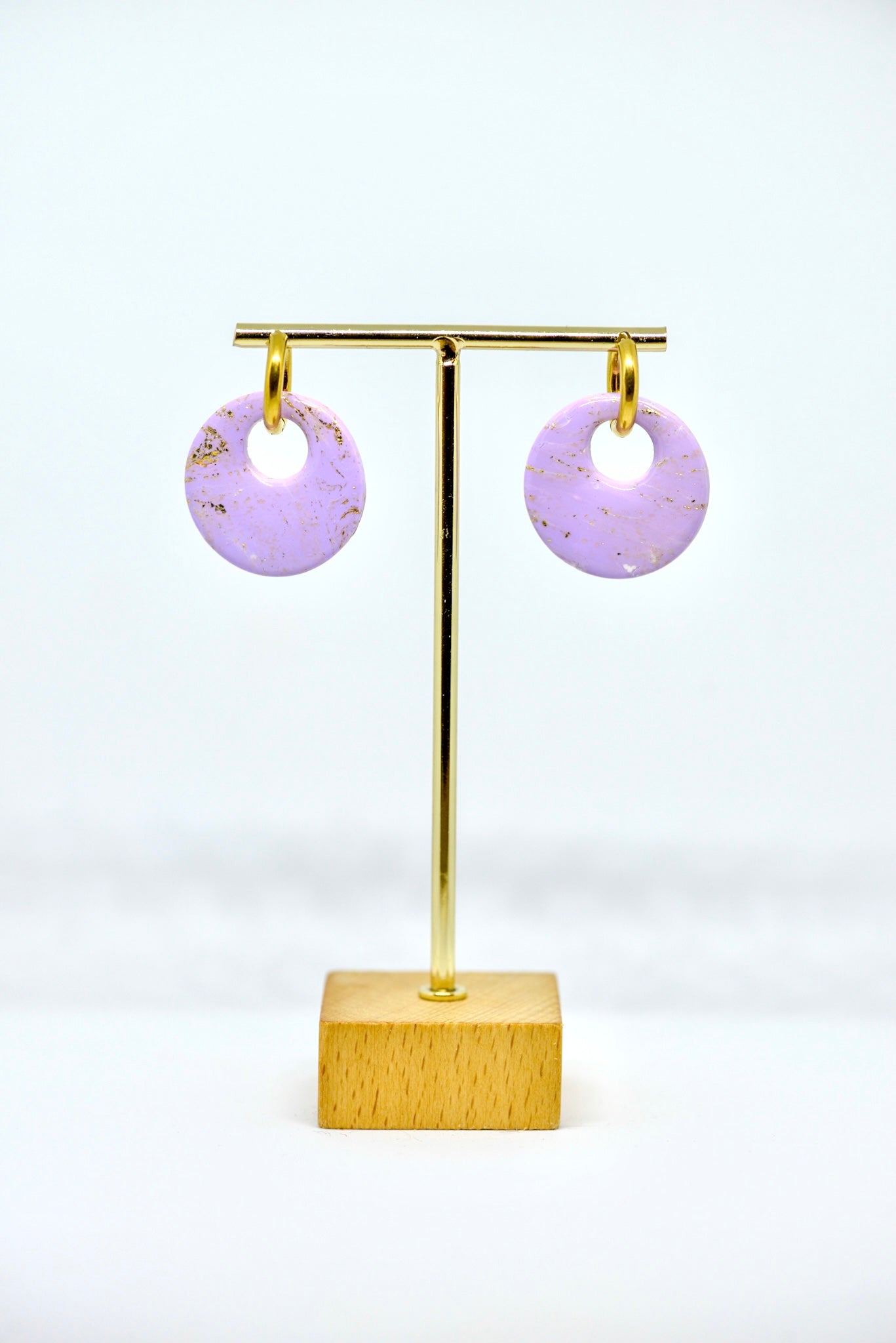 Boucles d'oreilles forme ronde avec anneaux