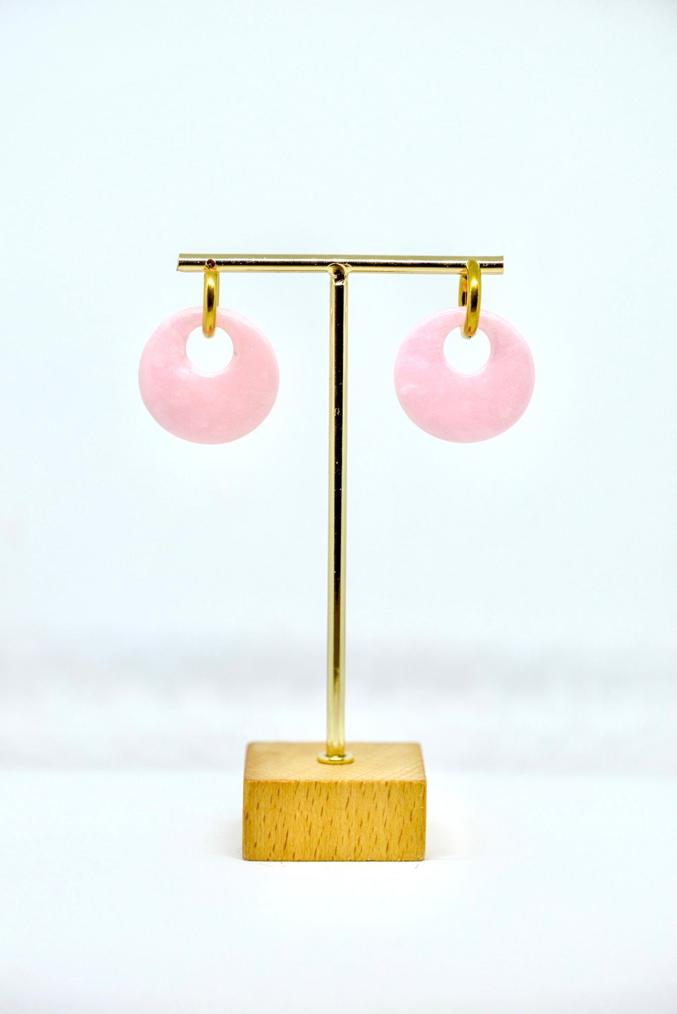 Boucles d'oreilles forme ronde avec anneaux