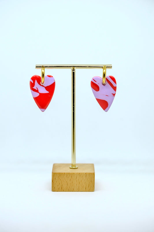 Boucles d’oreilles forme cœurs