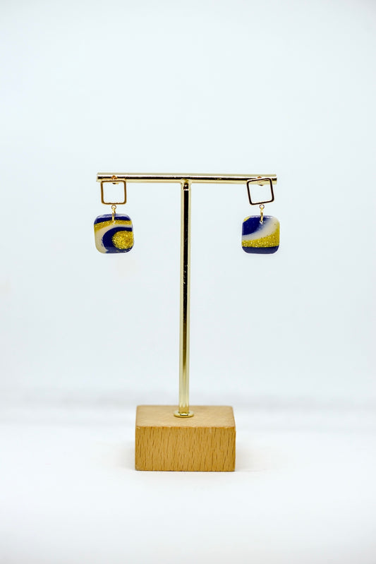 Boucles d'oreilles forme carré