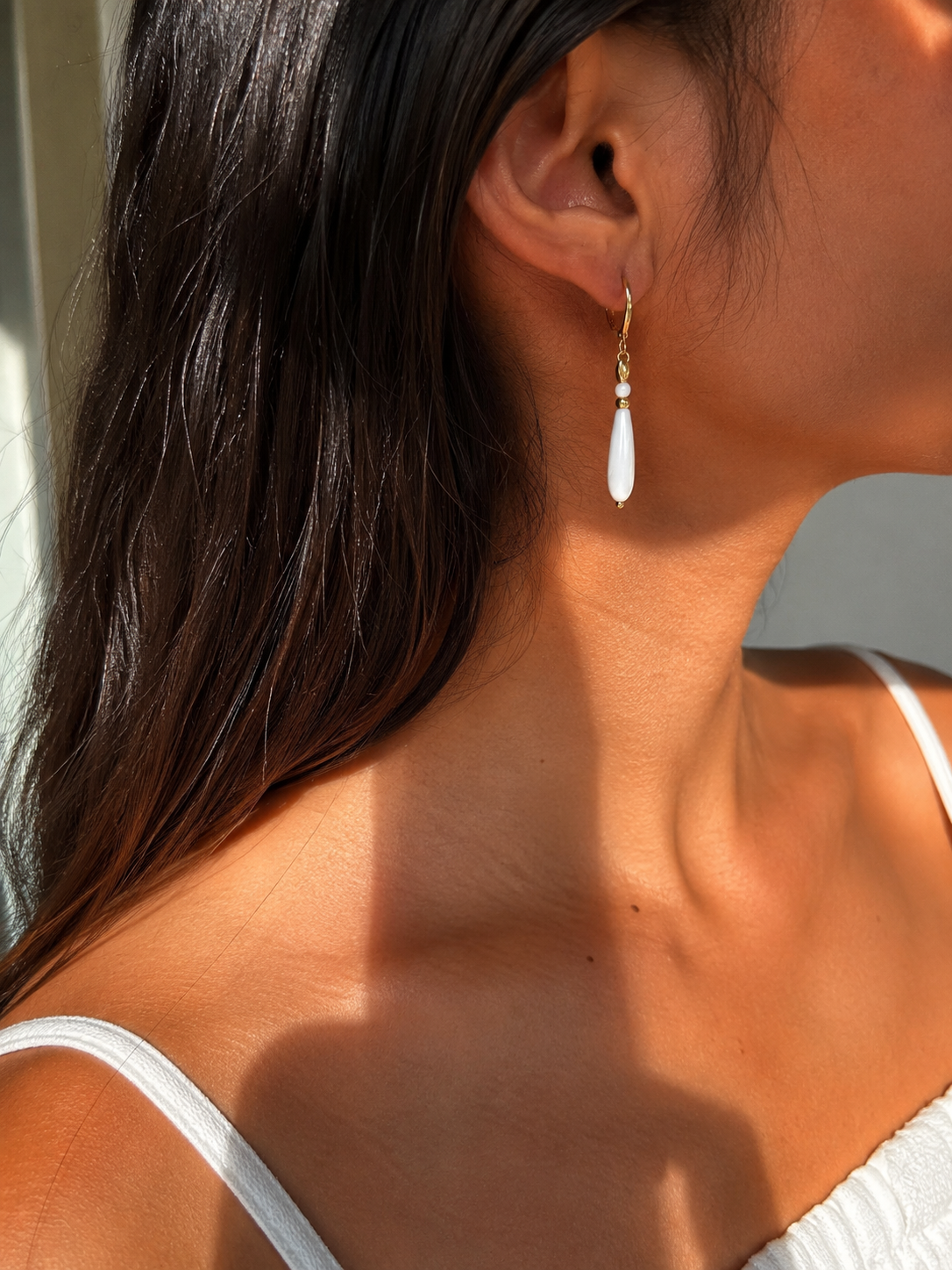 Boucles d'oreilles en nacre