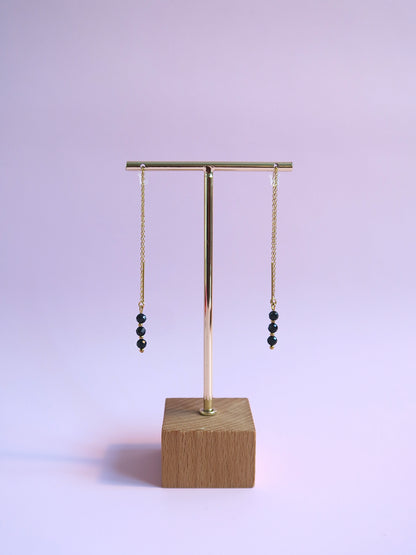 Boucles d’oreilles chaînes en pierres naturelles