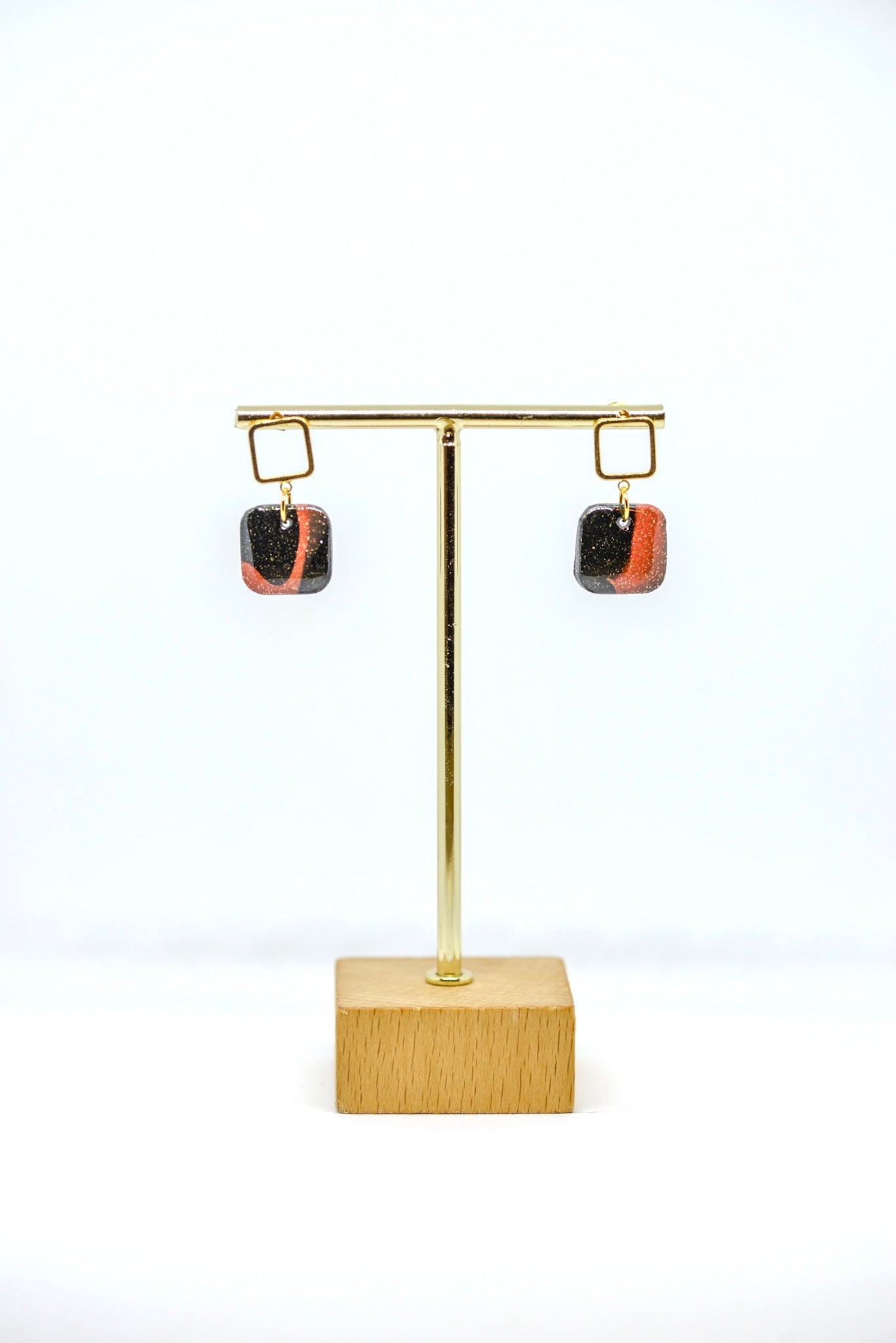 Boucles d'oreilles forme carré