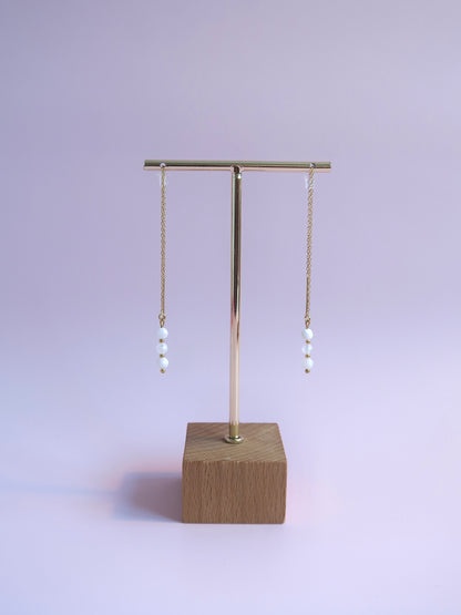 Boucles d’oreilles chaînes en pierres naturelles