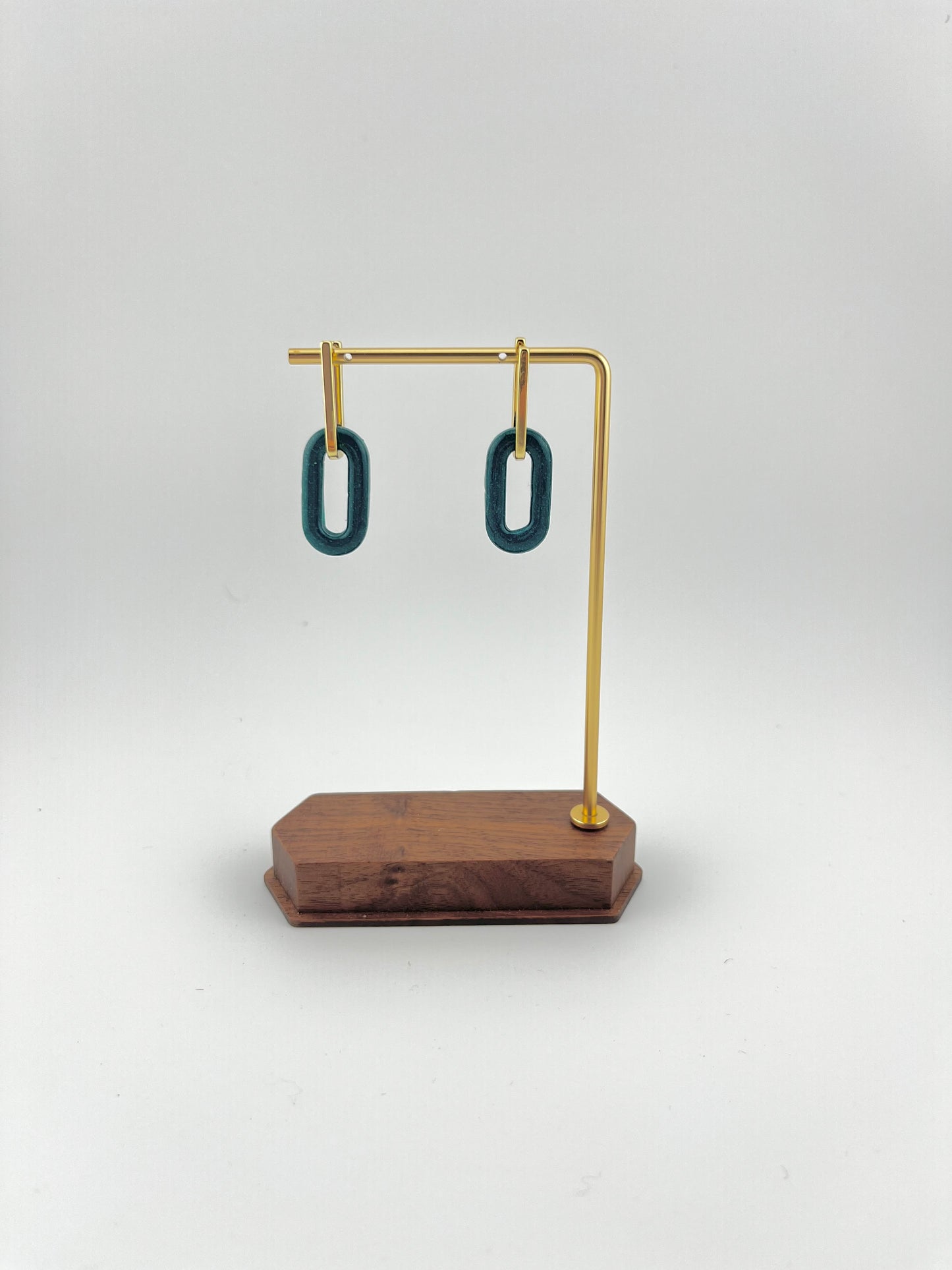Boucles d’oreilles maillon en argile polymère • New York