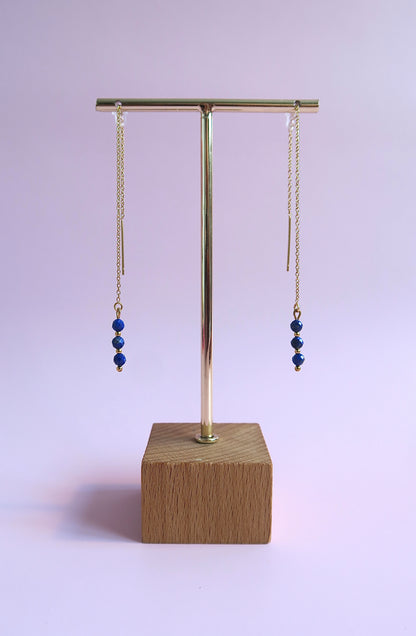 Boucles d’oreilles chaînes en pierres naturelles