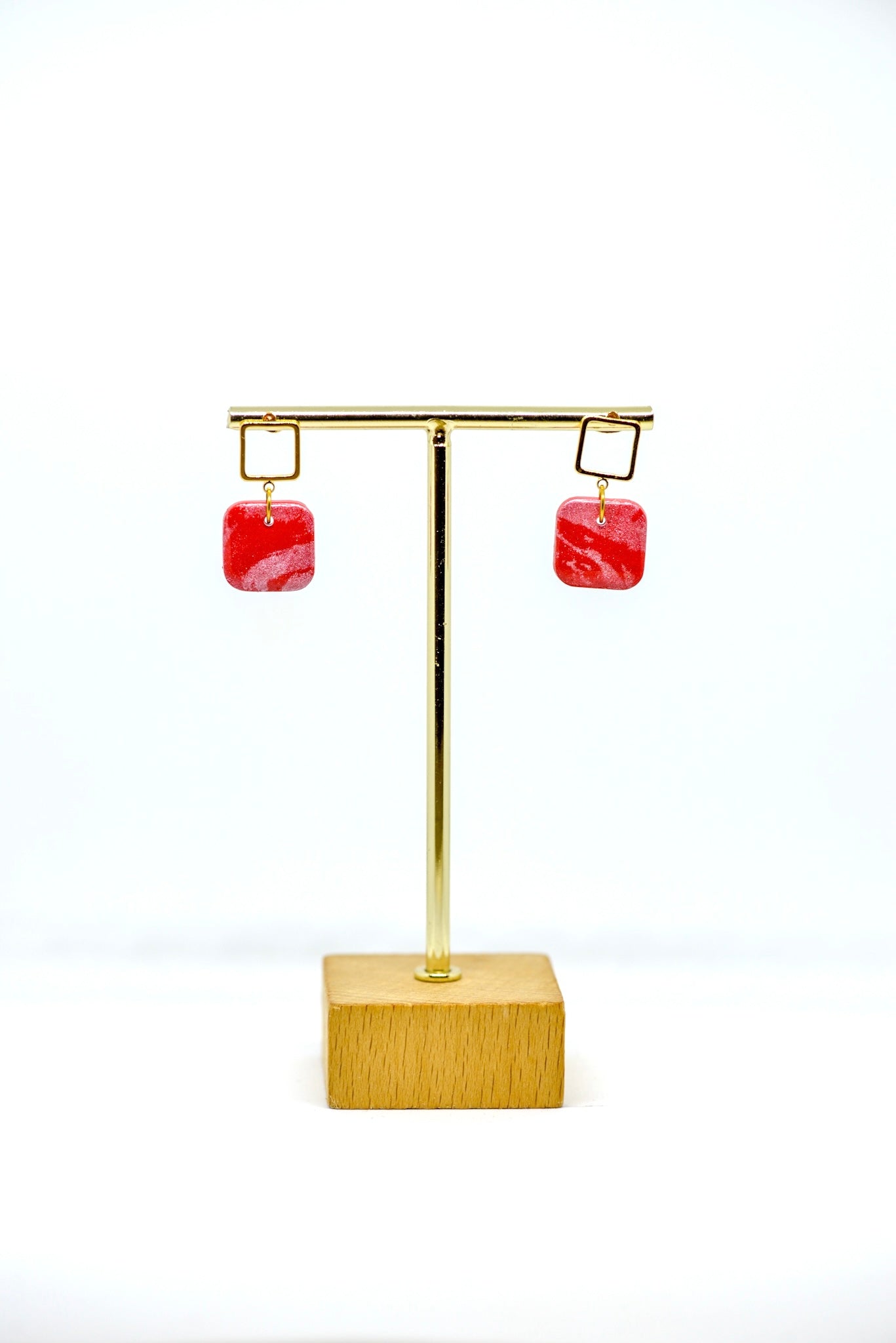 Boucles d'oreilles forme carré