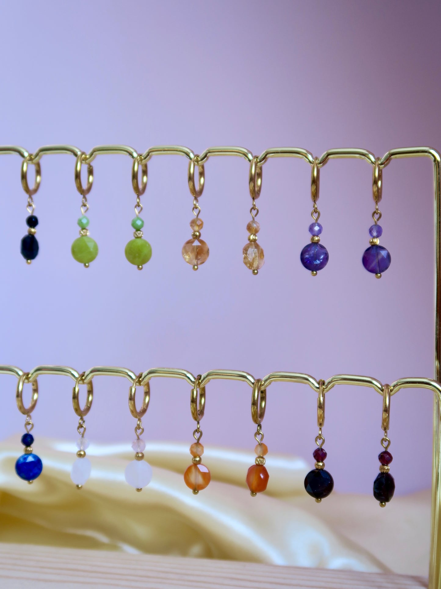 Boucles d’oreilles en pierres semi-précieuses