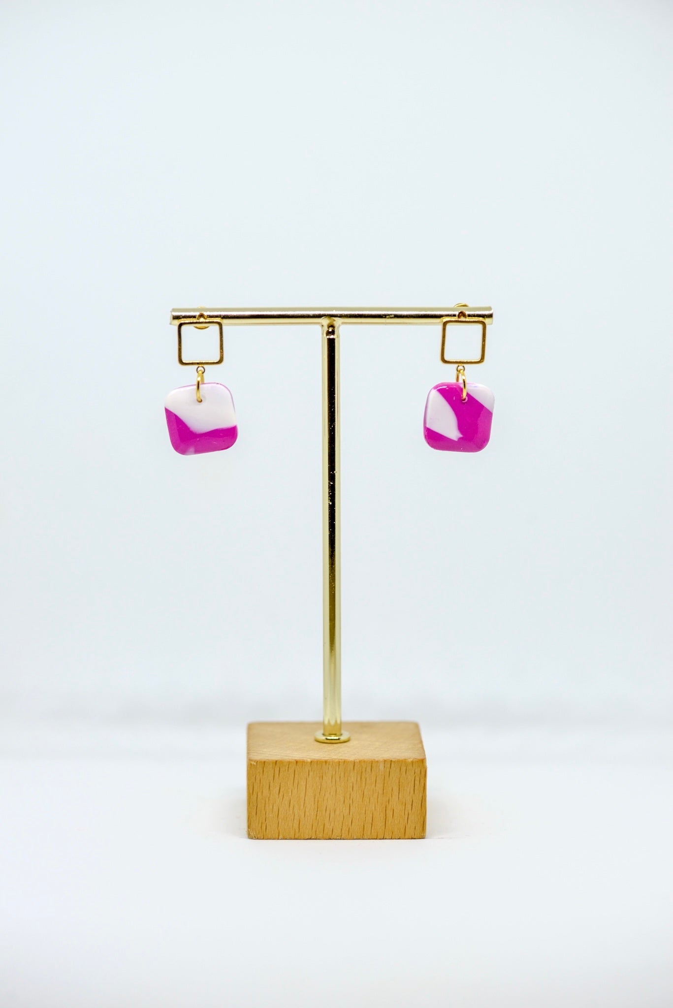 Boucles d'oreilles forme carré