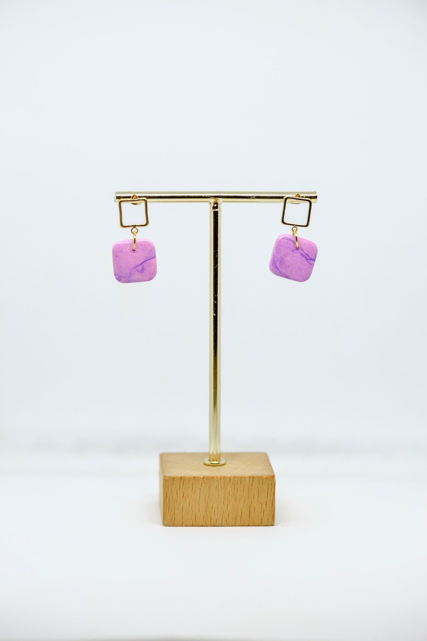 Boucles d'oreilles forme carré