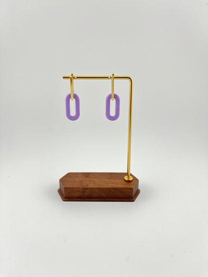 Boucles d’oreilles maillon en argile polymère • New York