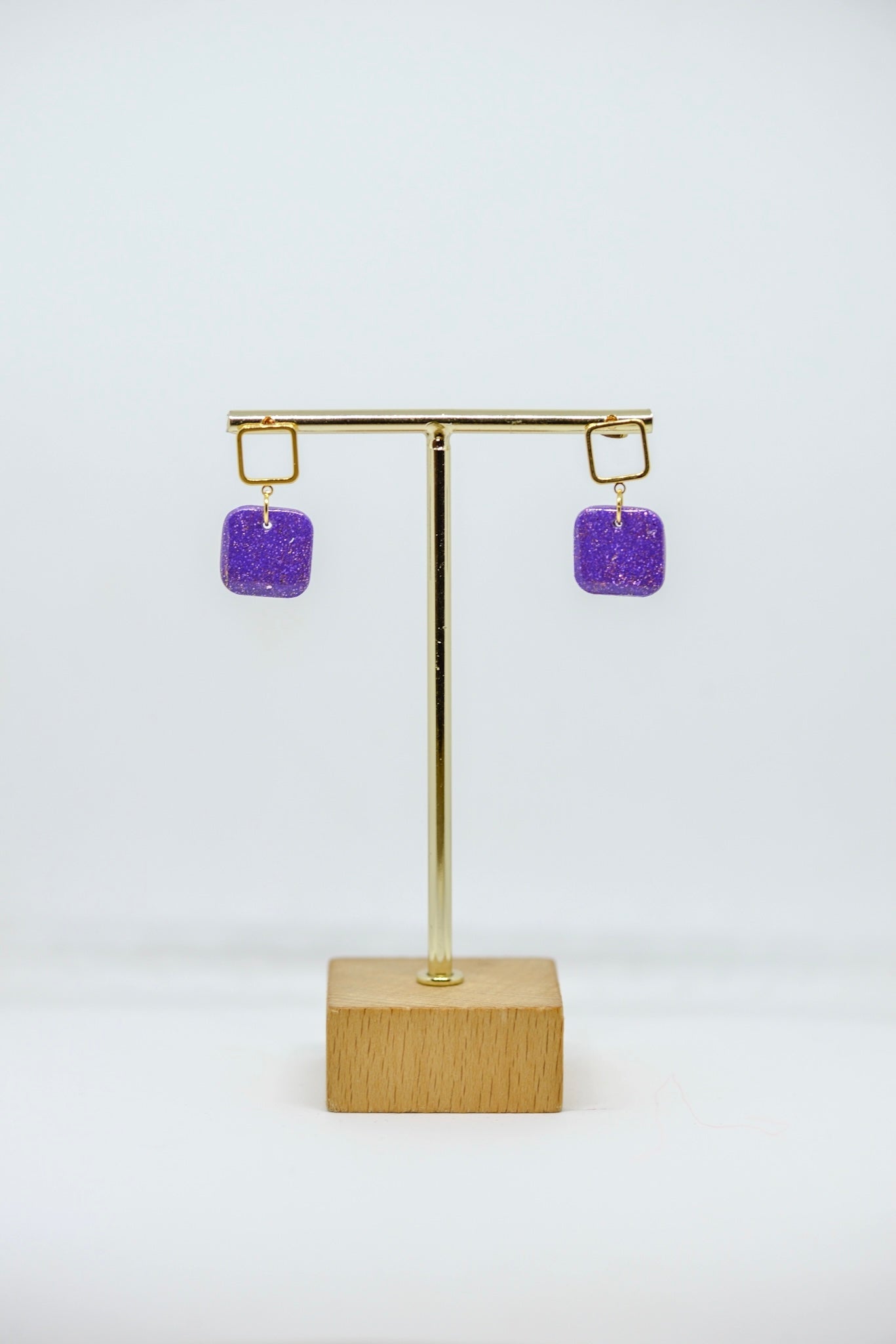Boucles d'oreilles forme carré