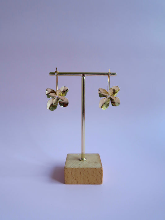 Boucles d’oreilles fleurs en acier inoxydable