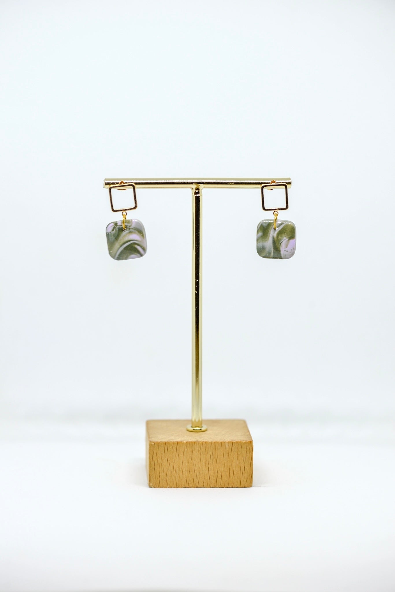 Boucles d'oreilles forme carré