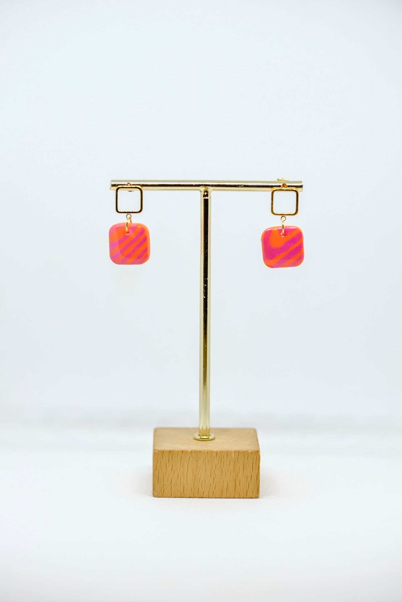 Boucles d'oreilles forme carré