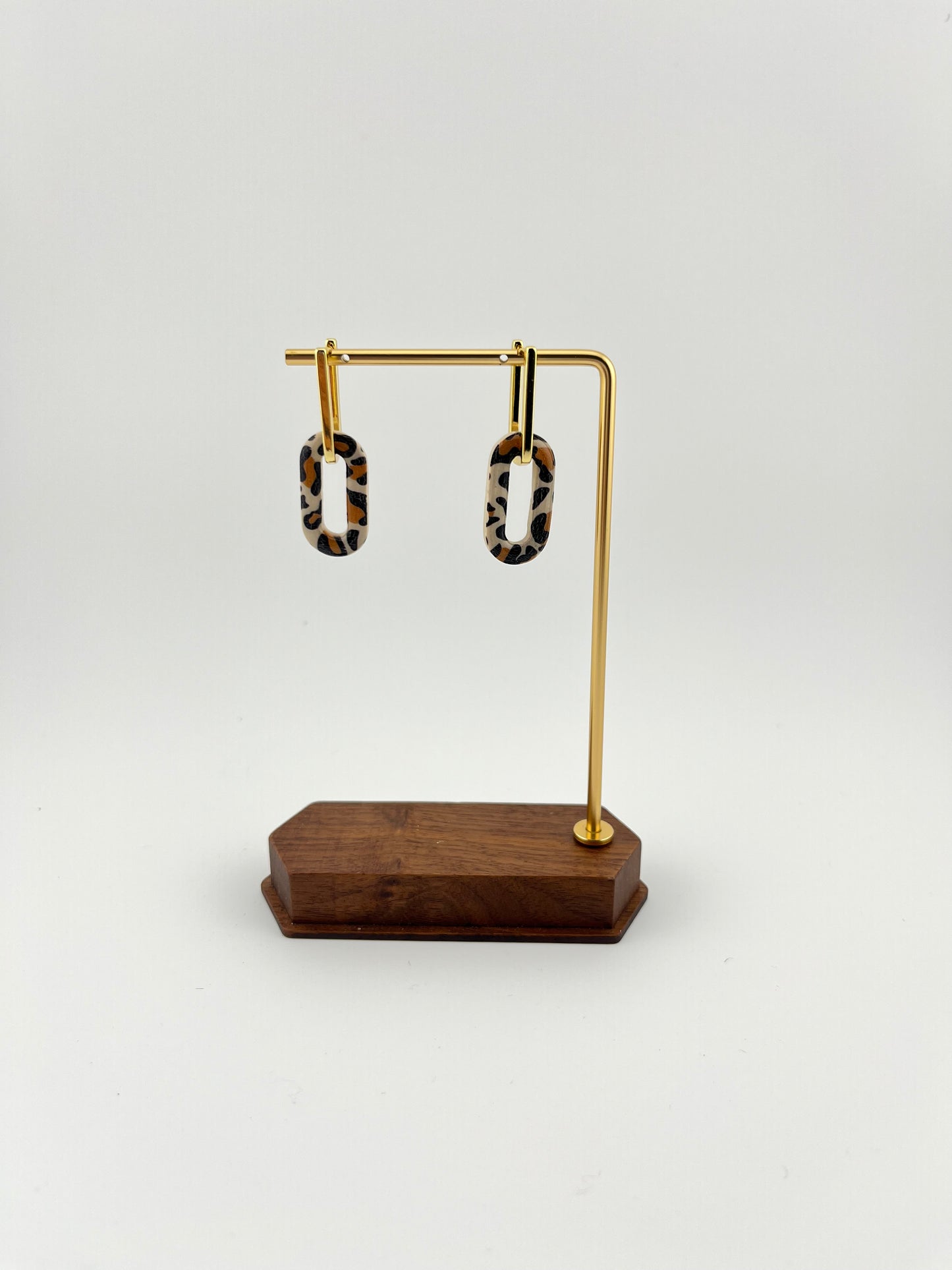 Boucles d’oreilles maillon en argile polymère • New York