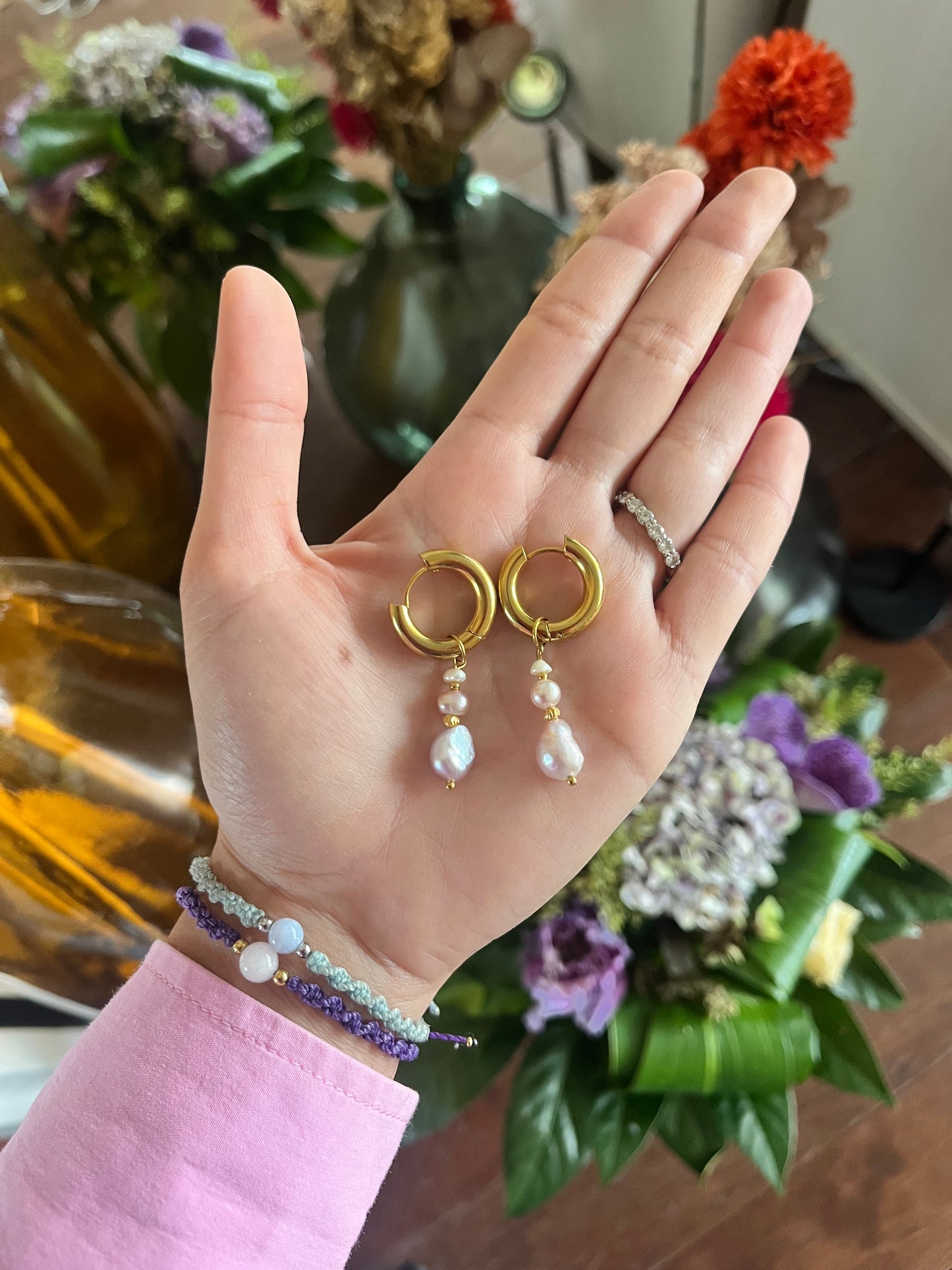 Boucles en perles d’eau douce