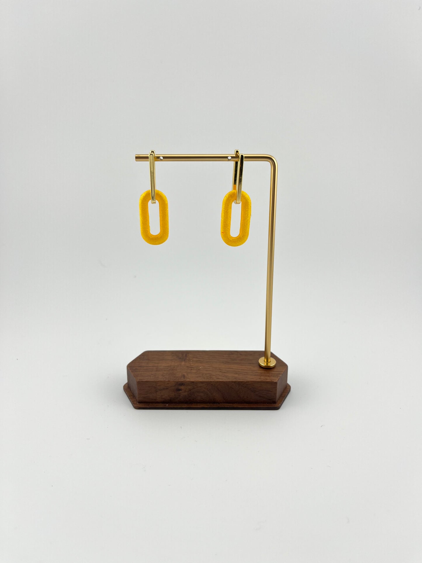 Boucles d’oreilles maillon en argile polymère • New York