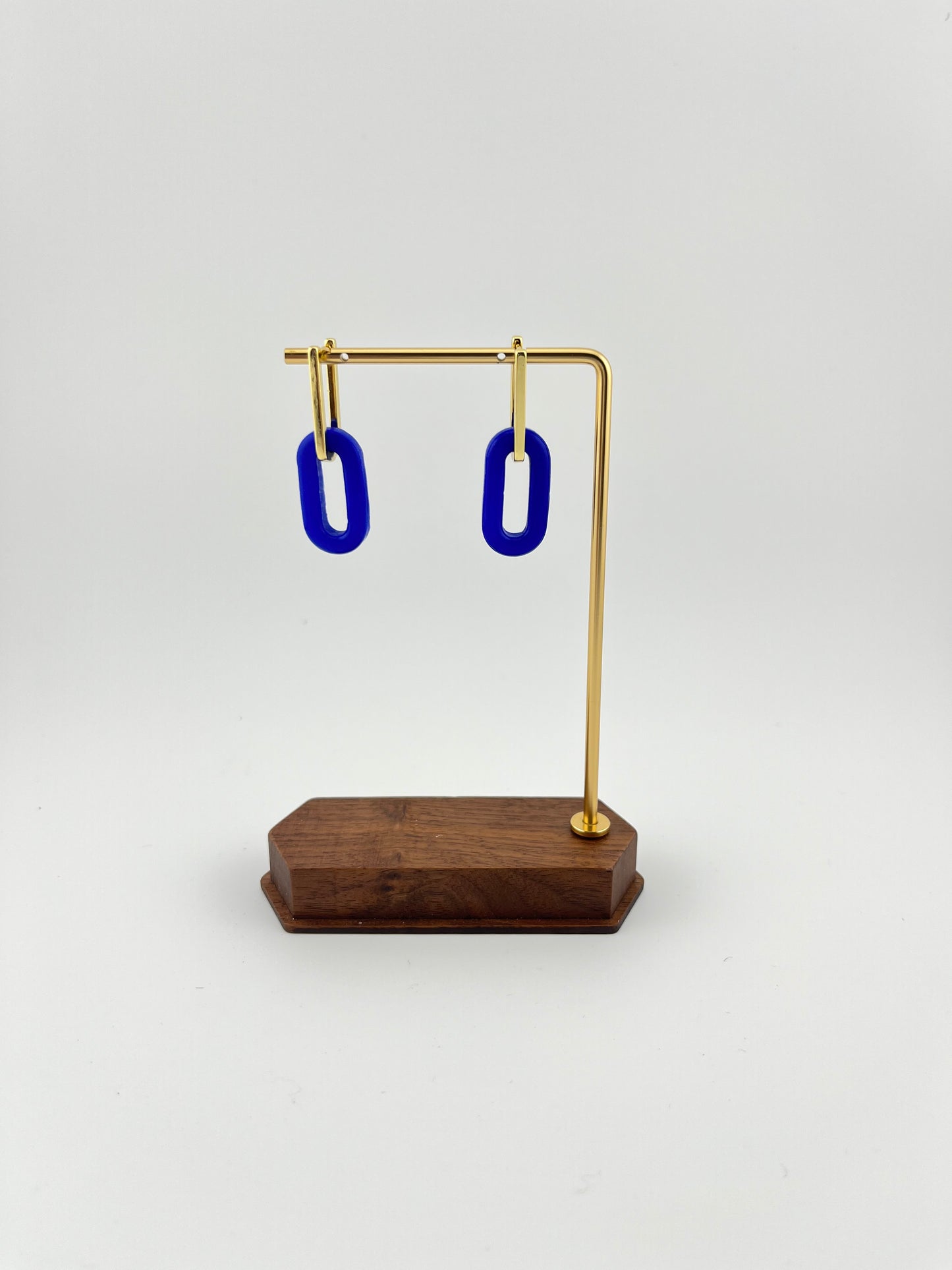 Boucles d’oreilles maillon en argile polymère • New York