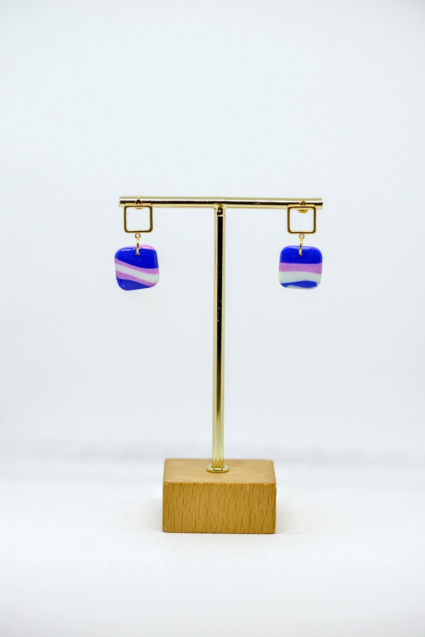 Boucles d'oreilles forme carré