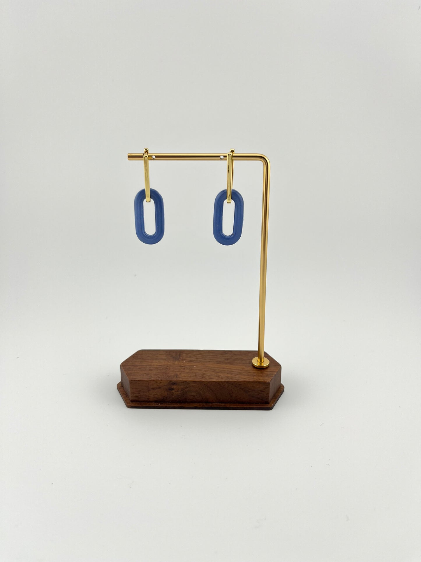 Boucles d’oreilles maillon en argile polymère • New York