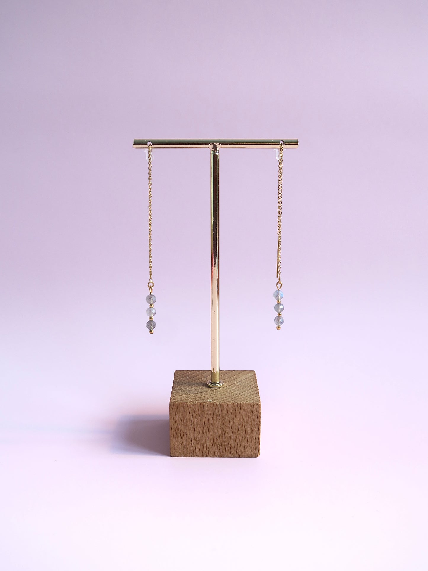 Boucles d’oreilles chaînes en pierres naturelles