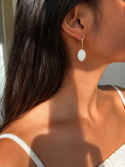 Boucles d'oreilles en nacre