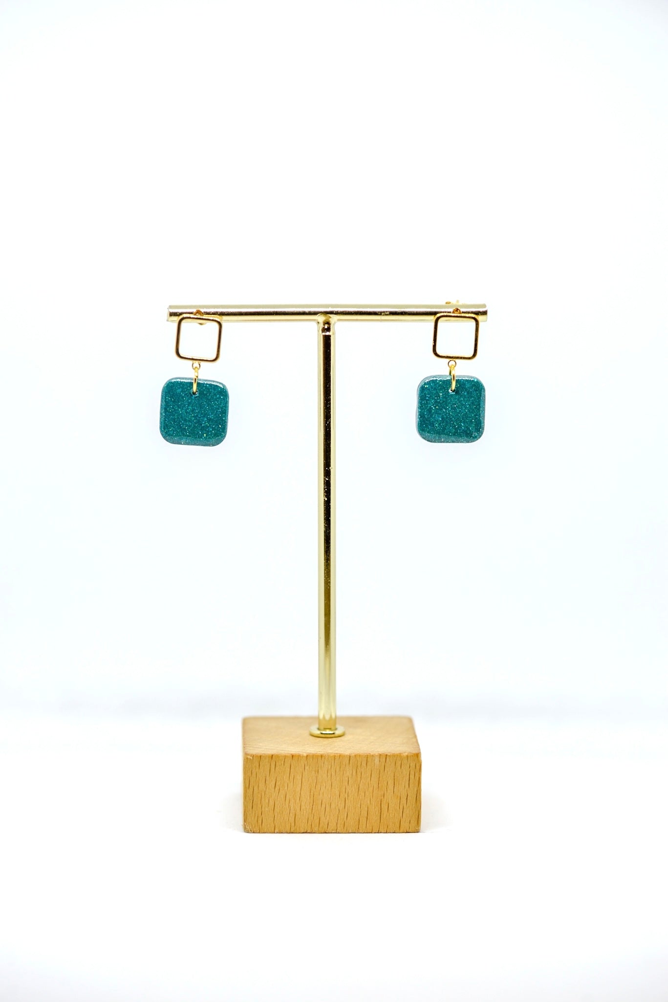 Boucles d'oreilles forme carré