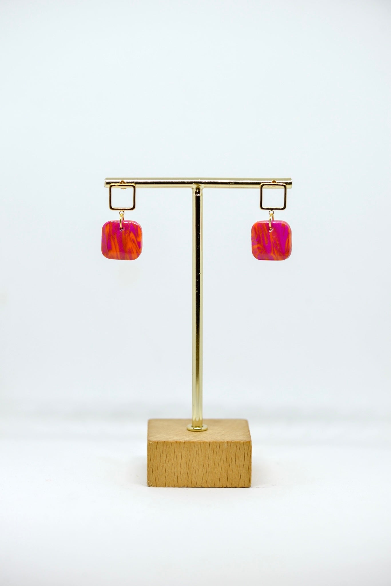 Boucles d'oreilles forme carré