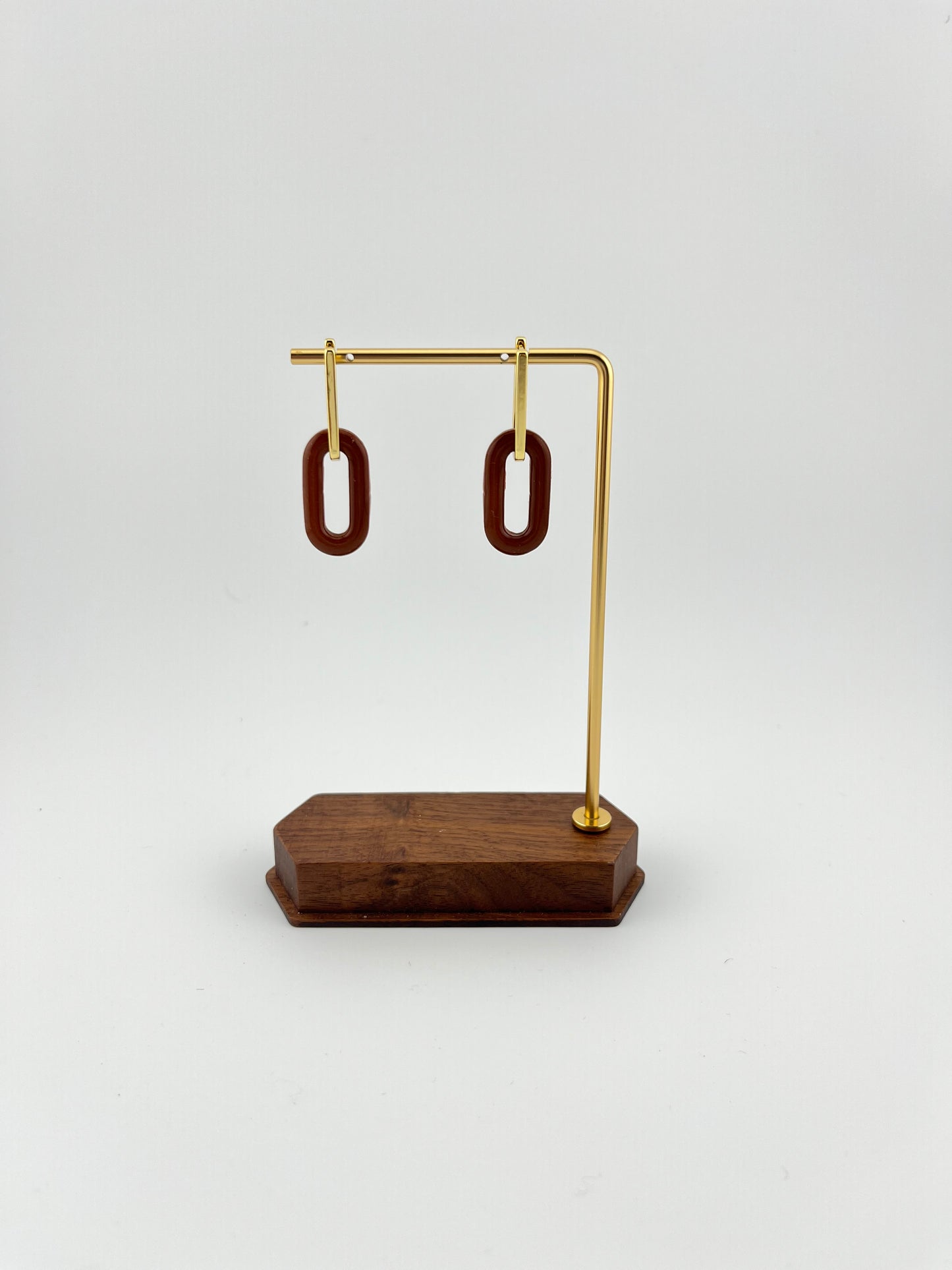 Boucles d’oreilles maillon en argile polymère • New York